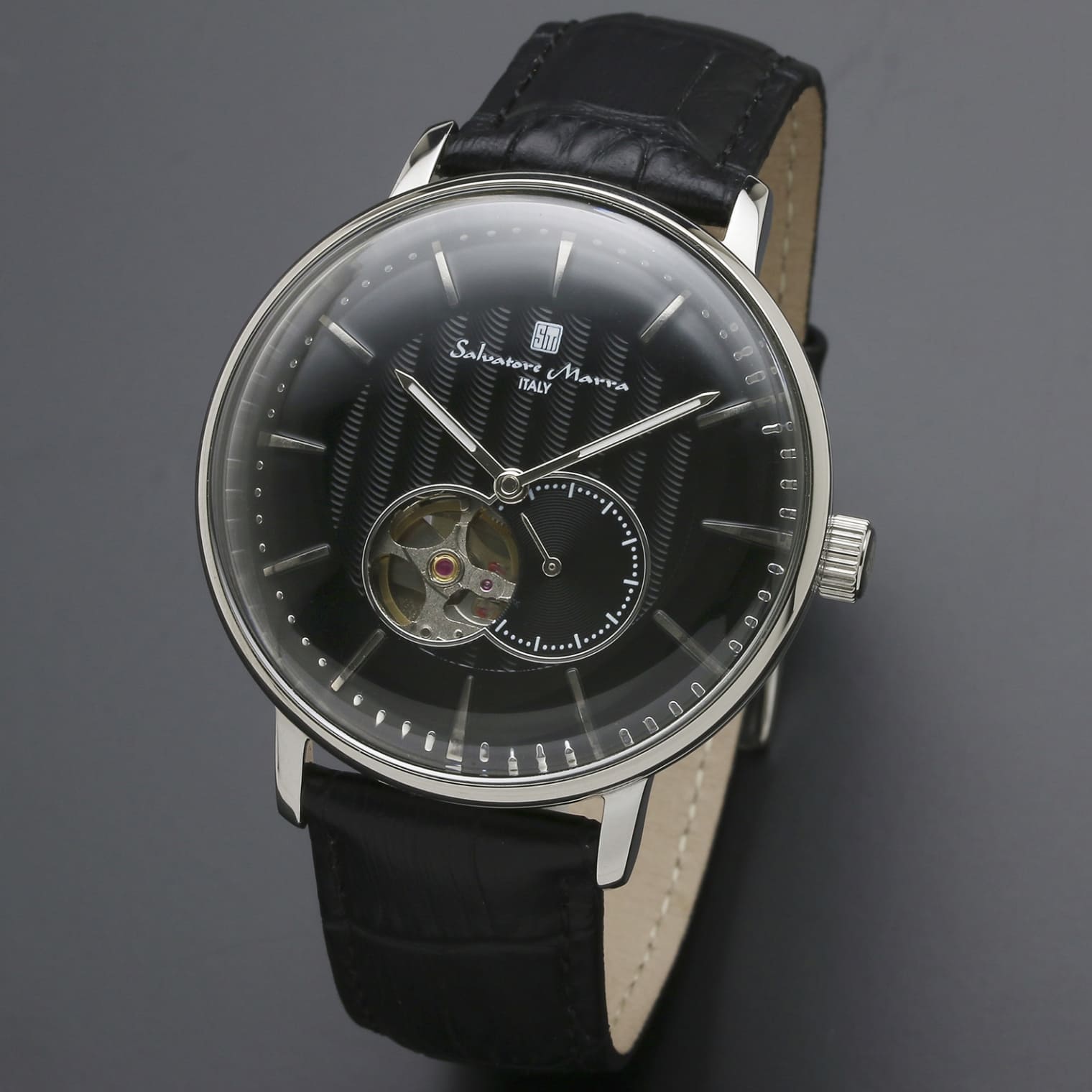パナシア】 Salvatore Marra 腕時計 メンズ SM17114 SSBK 自動巻
