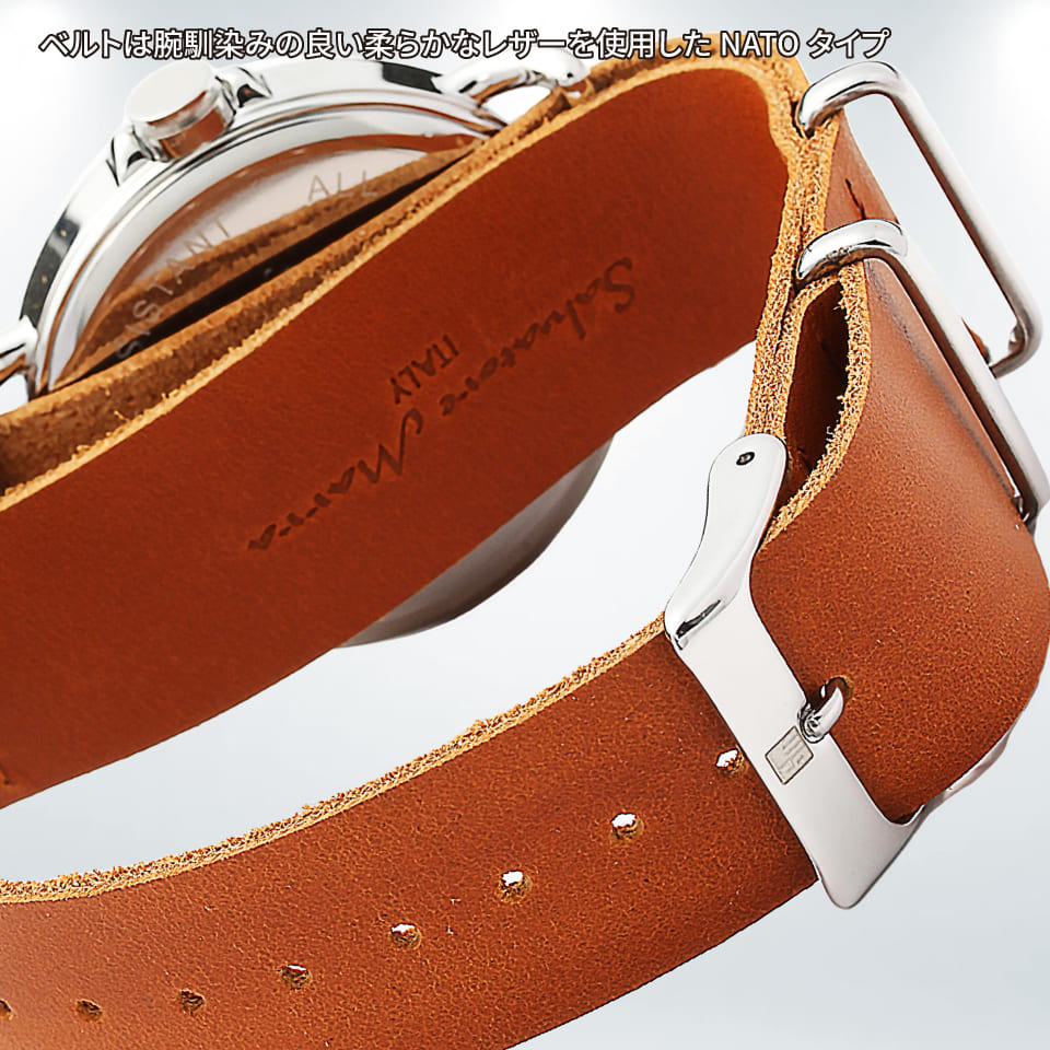 パナシア】 Salvatore Marra 腕時計 メンズ SM22104 SSWH クオーツ 