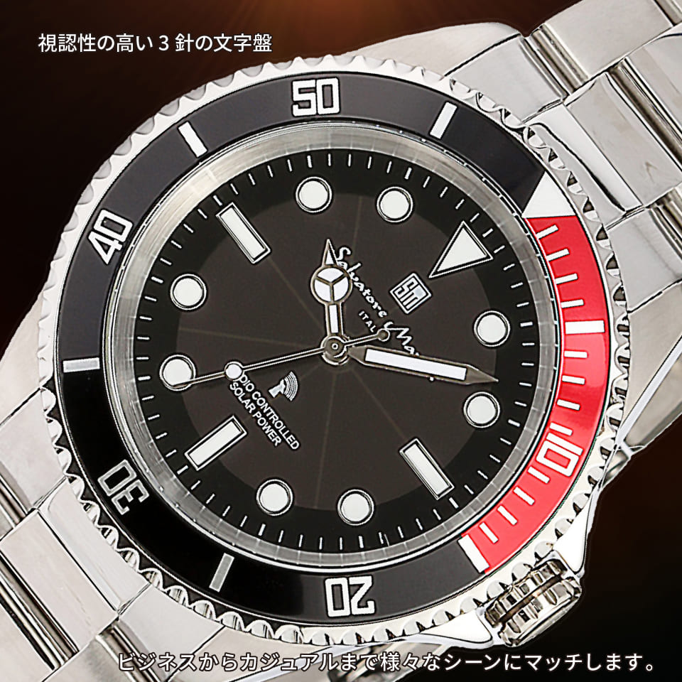 パナシア】 Salvatore Marra 腕時計 メンズ SM22110 SSBKRD クオーツ