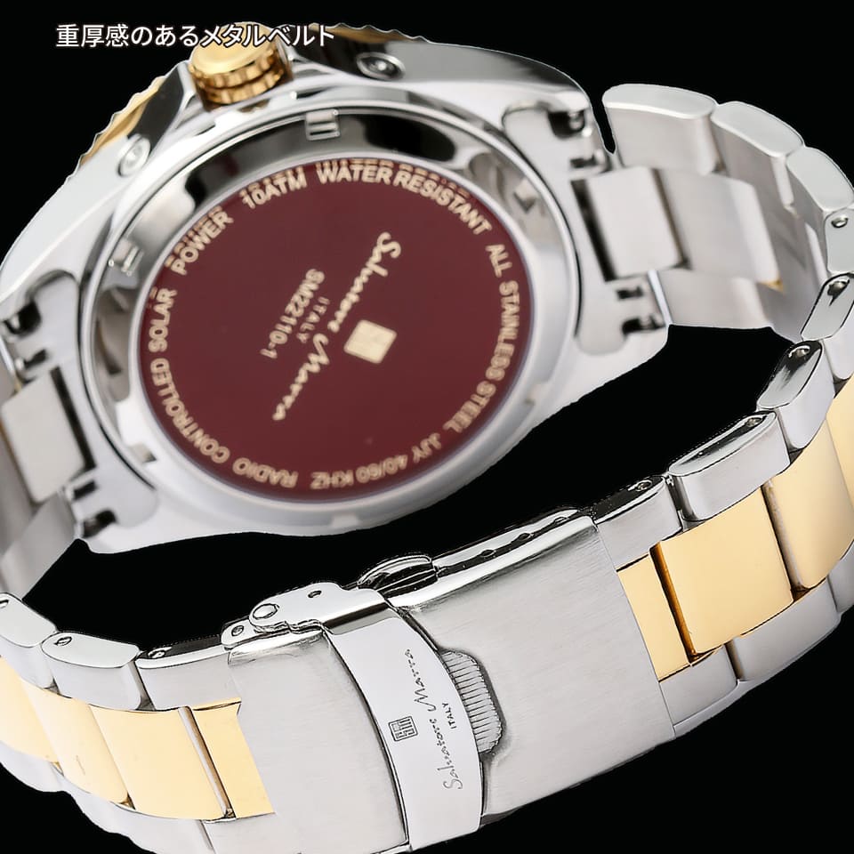 パナシア】 Salvatore Marra 腕時計 メンズ SM22110 SSBLGD/GD