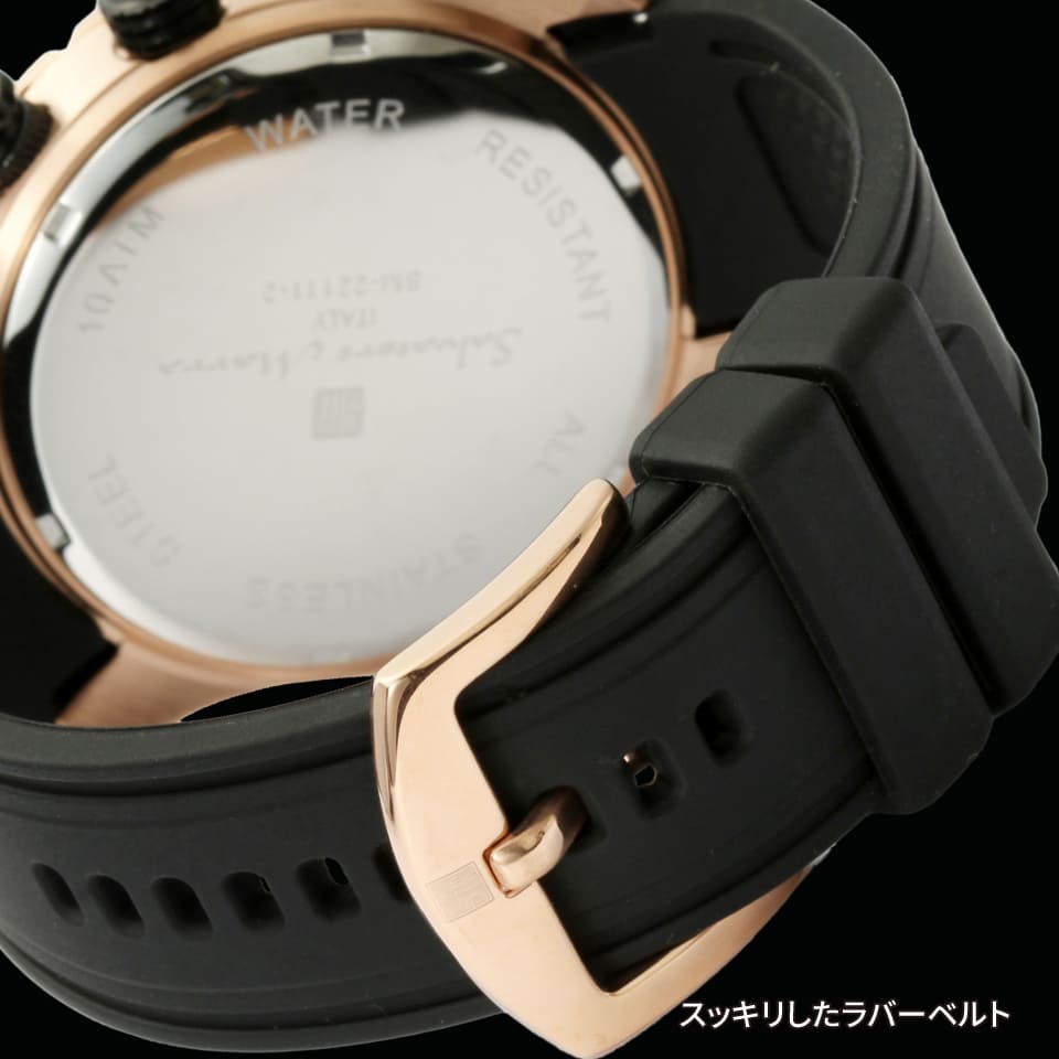 パナシア】 Salvatore Marra 腕時計 メンズ SM22111 PGBK/BK クオーツ 