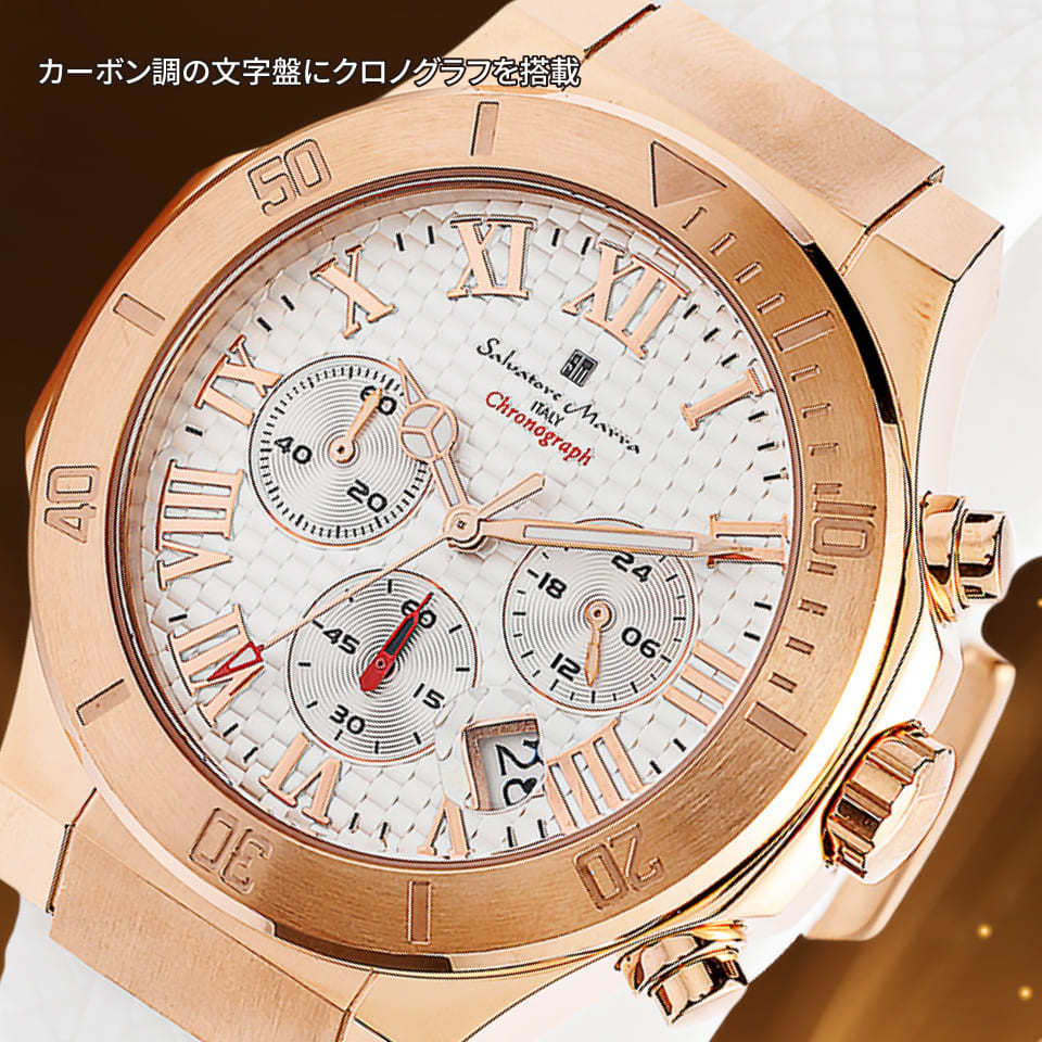 パナシア】 Salvatore Marra 腕時計 メンズ SM23106 ピンク