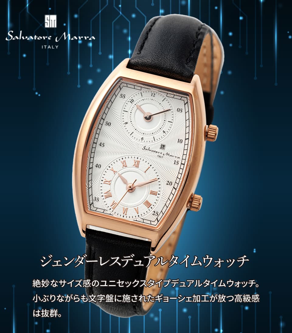 パナシア】 Salvatore Marra 腕時計 ユニセックス SM23107 ピンク 